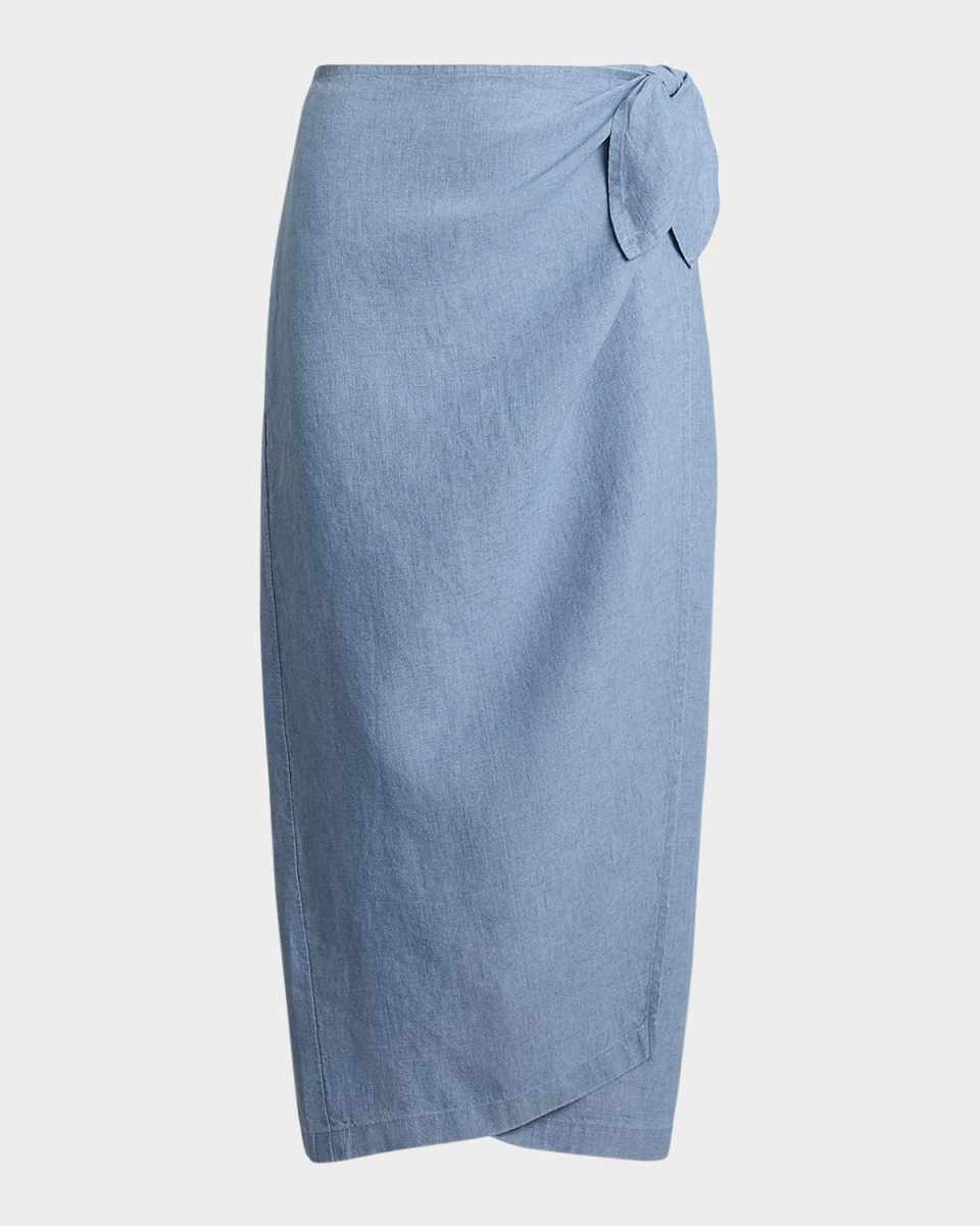 Linen Tie-Wrap Skirt